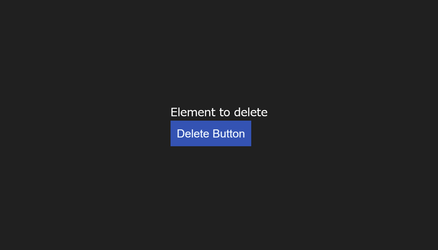 JavaScript - Delete HTML elements
