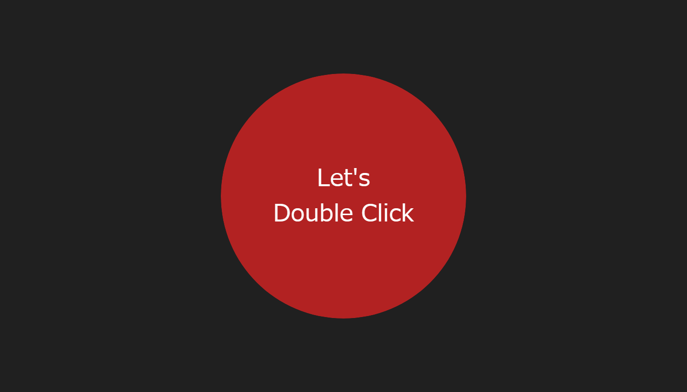 JavaScript - Double Click Event